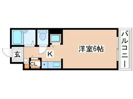 YKハイツ小久保(ワンルーム/9階)の間取り写真