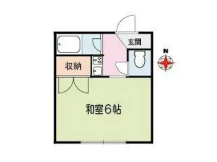 五番館ハイツ(ワンルーム/2階)の間取り写真
