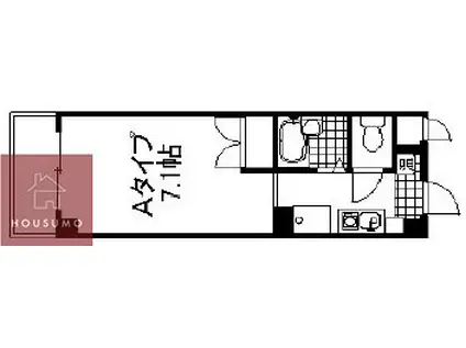 レコルテ千里中央(1K/4階)の間取り写真