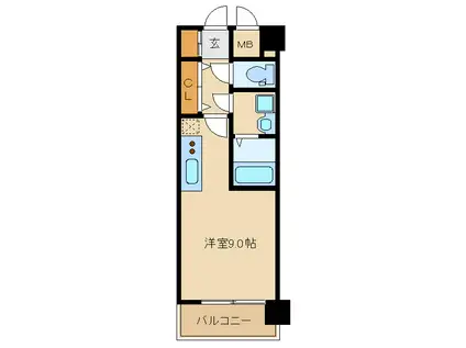 アドバンス新大阪III(1K/4階)の間取り写真