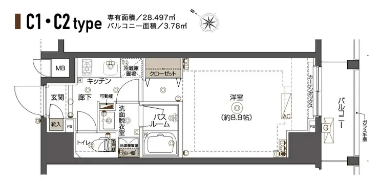 ZOOM西五反田 10階階 間取り