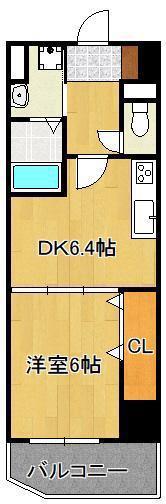 COMFORT SQUARE・LUXE(1DK/9階)の間取り写真