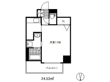 エムジェイシー神戸ブレイヴ(1K/9階)の間取り写真