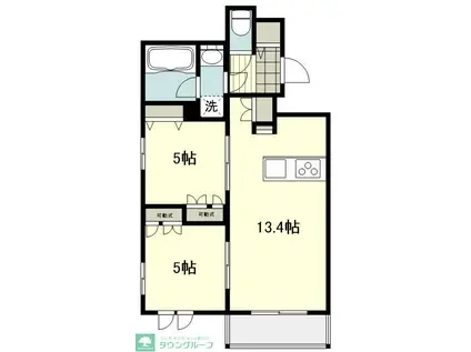 イースト SEDONA(2LDK/3階)の間取り写真