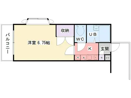 ル・シャンプラ(1K/2階)の間取り写真