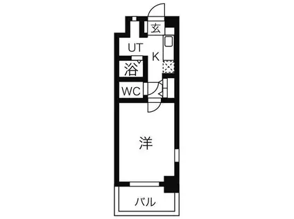 吹上ミルキーウェイ(1K/4階)の間取り写真