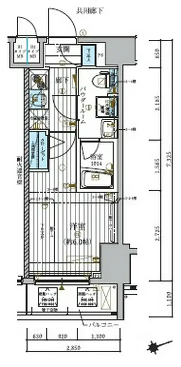 メインステージ北千住IV 2階階 間取り