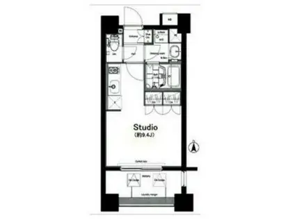 コンフォリア麻布十番(ワンルーム/3階)の間取り写真