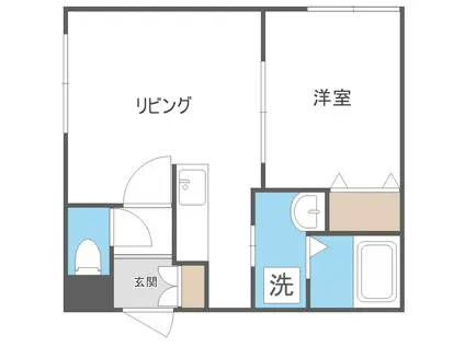 FOREST PARK 南郷13(1DK/4階)の間取り写真