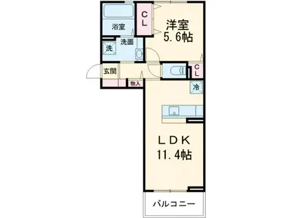 D-ROOM須屋(1LDK/3階)の間取り写真