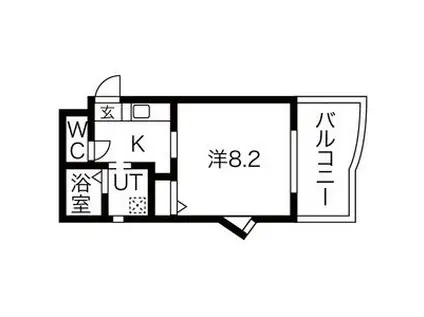 DWELL GOKENYA(1K/1階)の間取り写真