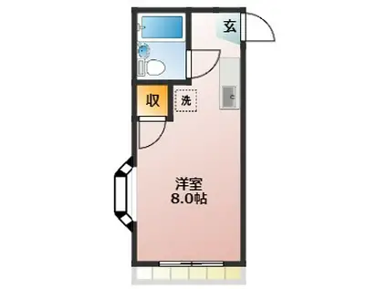 ウッドシティ(ワンルーム/1階)の間取り写真