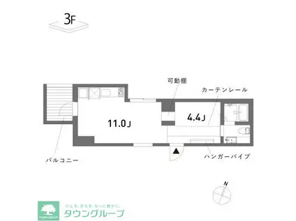 COLLAGE HOUSE(ワンルーム/3階)の間取り写真