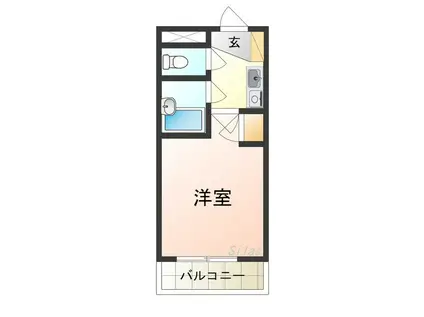 シャルマンフジ堺東壱番館(1K/2階)の間取り写真