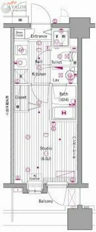 グランド・ガーラ横濱元町 5階階 間取り