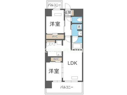 アーバネックス中崎町II(2LDK/8階)の間取り写真