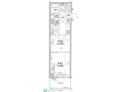 アイルグランデ大田(2K/2階)の間取り写真