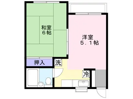 メゾンプルミエ(2K/1階)の間取り写真