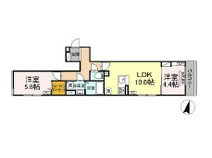 セレスティア小豆沢(2LDK/3階)の間取り写真