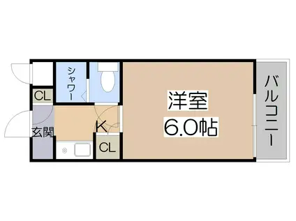 ヴェルデ阿倍野(1K/3階)の間取り写真