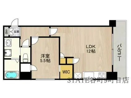 CASA FELICE(1LDK/6階)の間取り写真