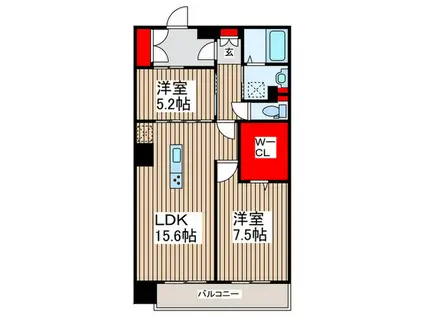 PJ TREE NEST(2LDK/4階)の間取り写真