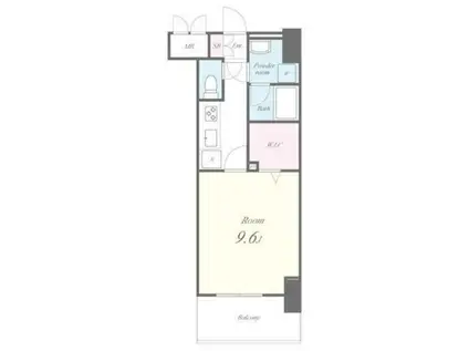 アルティオ ドマーニ(1K/4階)の間取り写真