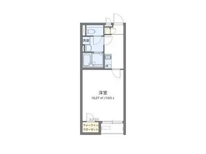 レオネクストTAKAII(1K/1階)の間取り写真