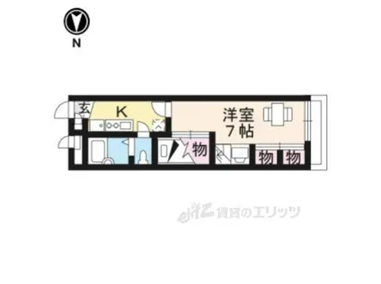 レオパレスRADUNO雲宮(1K/1階)の間取り写真