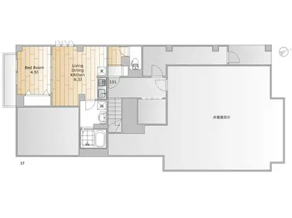 パレス惠泉館(1LDK/1階)の間取り写真