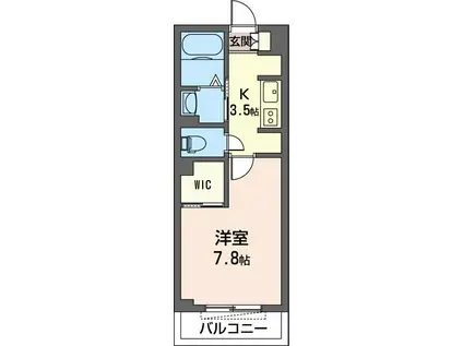 BEQUEM3(1K/1階)の間取り写真
