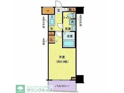 クレヴィスタ北綾瀬(1K/5階)の間取り写真