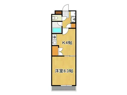 ベルメゾンナカコ(1DK/1階)の間取り写真