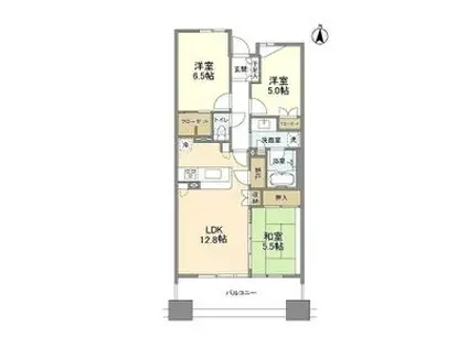 SS.FLAT桜山(3LDK/6階)の間取り写真