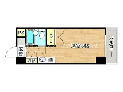 ライオンズマンション今里第3壱番館(ワンルーム/4階)の間取り写真