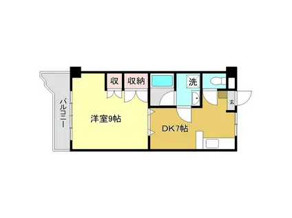 ドリームハウスIII(1DK/3階)の間取り写真