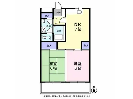 芝公園ハイツ(2DK/3階)の間取り写真