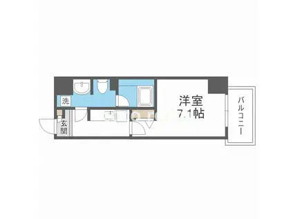 AKASHI ENTERPRISE(1K/6階)の間取り写真