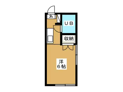 第Ⅱ香川ハイツ(ワンルーム/1階)の間取り写真