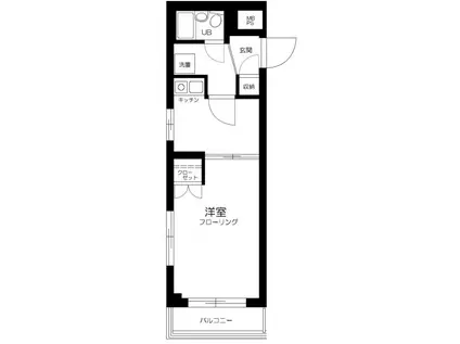 菱和パレス大森西(1K/2階)の間取り写真