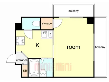 ベハークリッヒハイム(1K/3階)の間取り写真