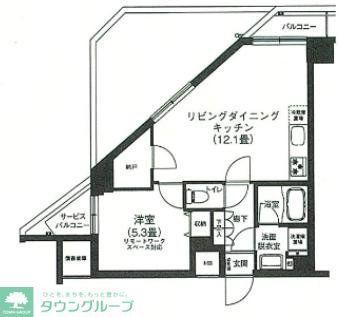 アイルプレミアム押上ノルド(1LDK/4階)の間取り写真