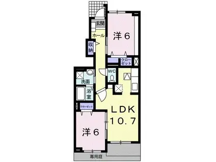 サンリット II(2LDK/1階)の間取り写真