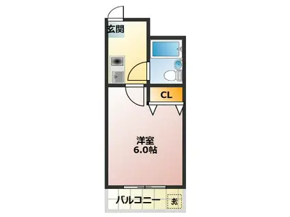 ステップハウス21(1K/1階)の間取り写真