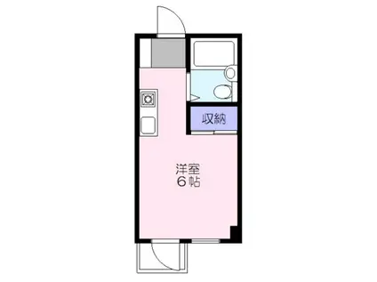 アサダフラット(ワンルーム/2階)の間取り写真