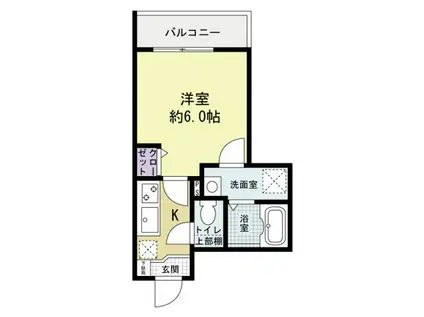 GREENHILLV(1K/3階)の間取り写真