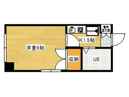 段原Oビル(1K/4階)の間取り写真