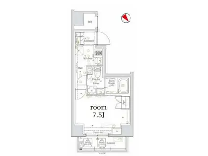 LOG新川(1K/9階)の間取り写真