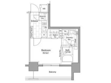ザ・パークハビオ浅草駒形(1K/7階)の間取り写真