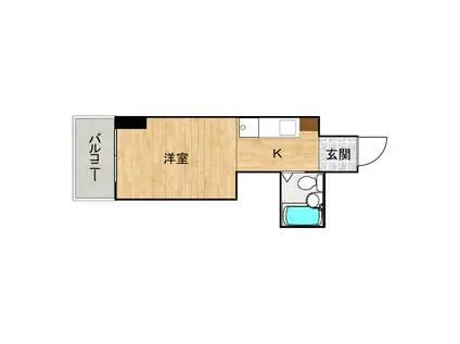 アルティメイトBUILDING光南 THE TOWER(ワンルーム/9階)の間取り写真